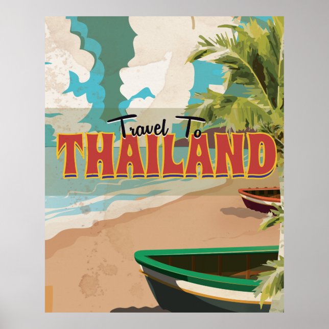 Thailand Bröllopsresa affisch. Poster (Framsidan)