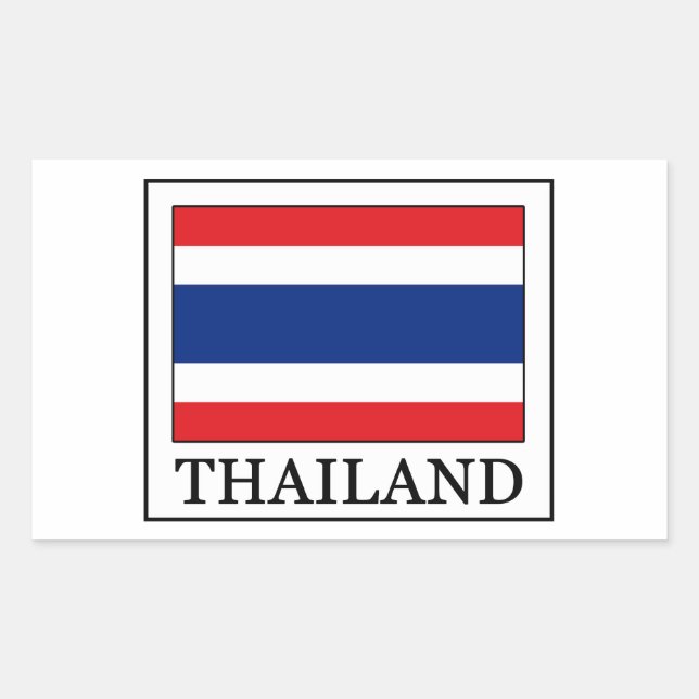 Thailand-dekaler Rektangulärt Klistermärke (Framsida)