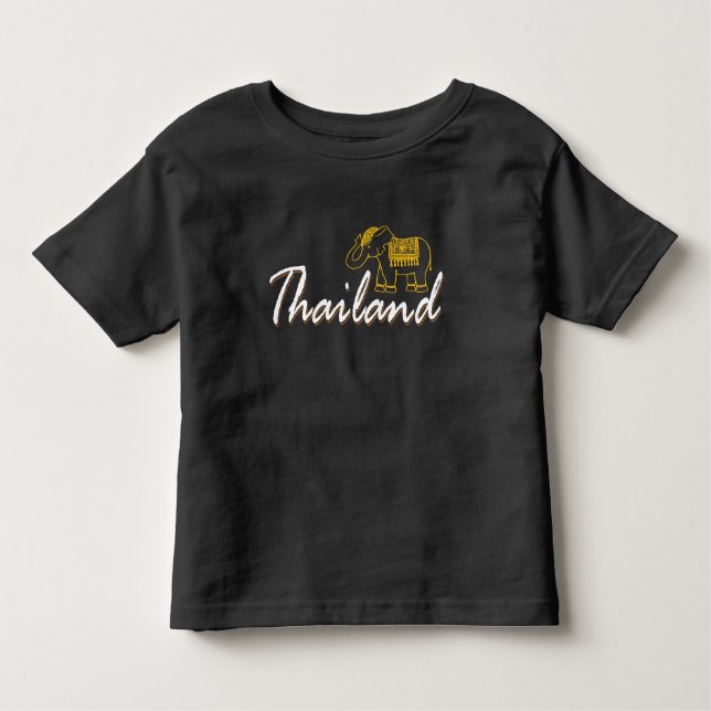 Thailand Elefant Helgdag Travel Memorial Asien T Shirt (Framsida)