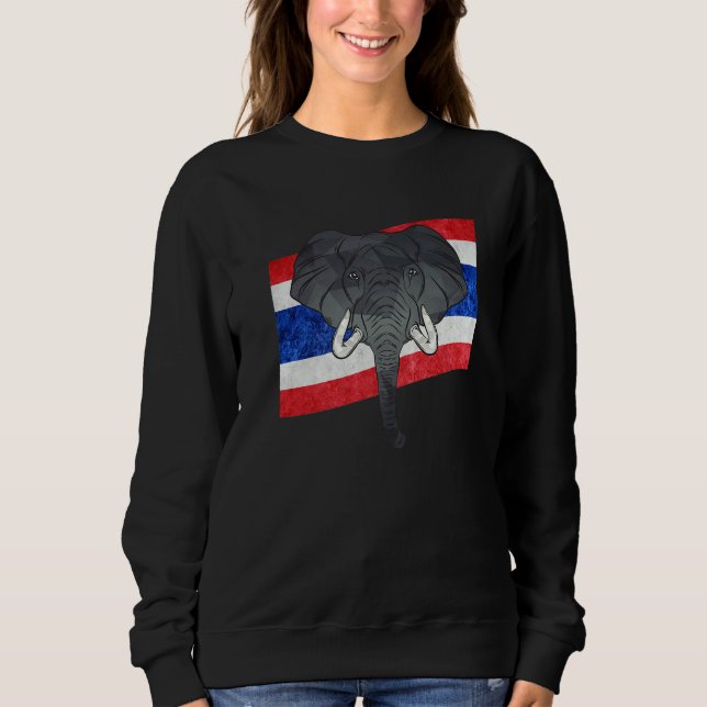 Thailand Elephant Backpacking Travel Vacation T Shirt (Framsida)