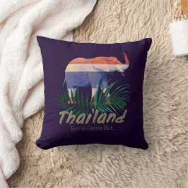 Thailand Elephant Flagga Jungle Löv Thai Souvenir Kudde