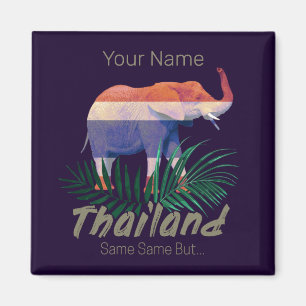 Thailand Elephant Flagga Jungle Löv Thai Souvenir Magnet