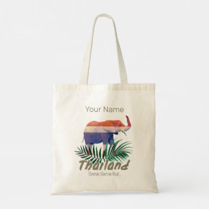 Thailand Elephant Flagga Jungle Löv Thai Souvenir Tygkasse