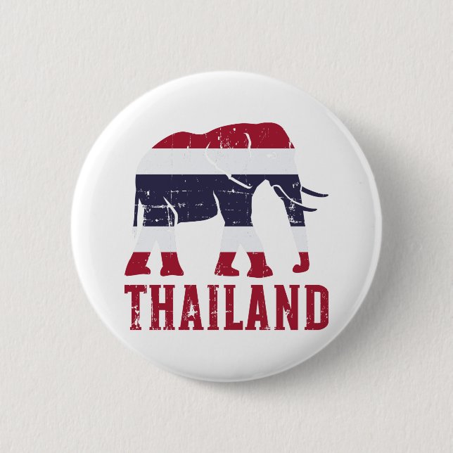 Thailand Elephant flagga Knapp (Framsida)