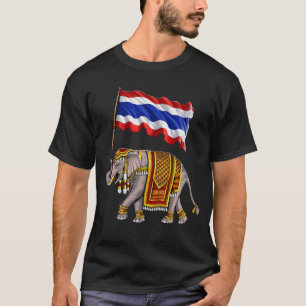 Thailand Elephant Thai Flagga T Shirt