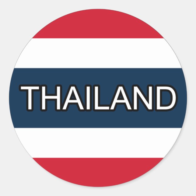 Thailand Euro Sticker Runt Klistermärke (Framsida)
