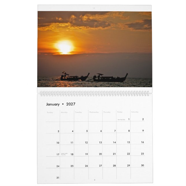 Thailand - Fantastisk Kalender (Jan 2027)