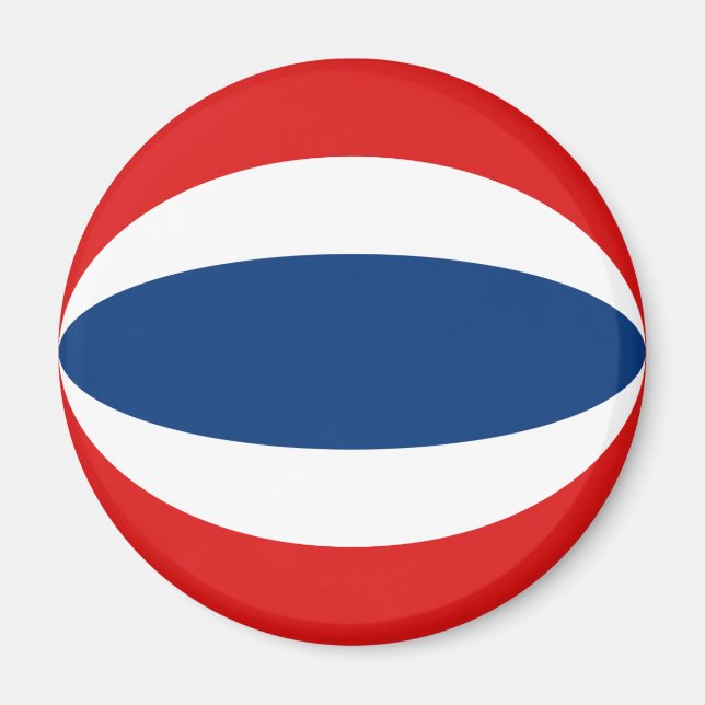 Thailand Fisheye Flagga Magnet (Framsidan)