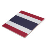 Thailand Flag Tile Kakelplatta<br><div class="desc">Celebrate Thai pride and elegance with this decorative tile featuring the beautiful flag of Thailand! This eye-catching tile displays the iconic Thai flag with its five horizontal stripes in red, white, and blue, symbolizing the nation, religion, and monarchy. Perfect for home or office décor, this versatile piece can be used...</div>