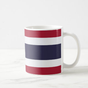 Thailand Flagga Ceramic Mugg