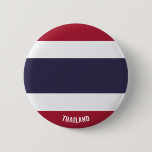Thailand Flagga Charming Patriotic Button Knapp