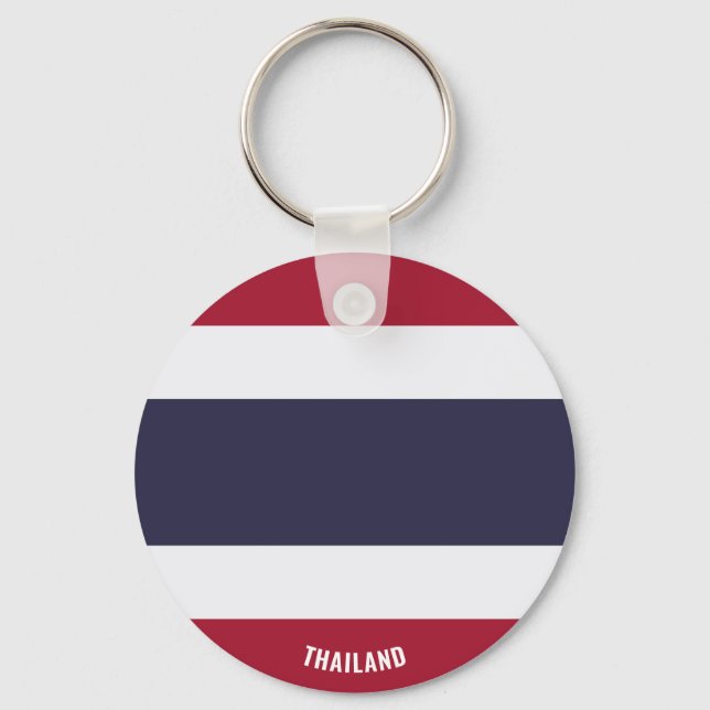 Thailand Flagga Charming Patriotic Nyckelring (Framsida)