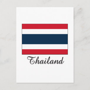 Thailand Flagga Design Vykort