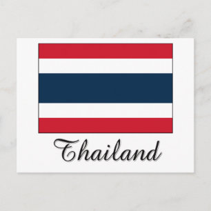 Thailand Flagga Design Vykort