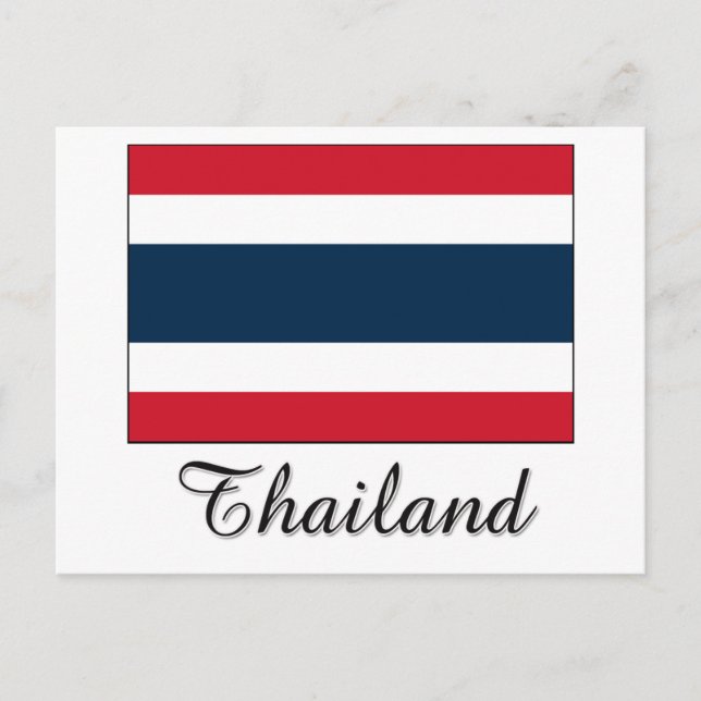 Thailand Flagga Design Vykort (Framsida)