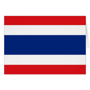 Thailand Flagga Hälsningskort