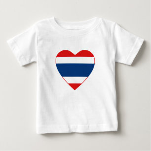Thailand Flagga Heart T-Shirt