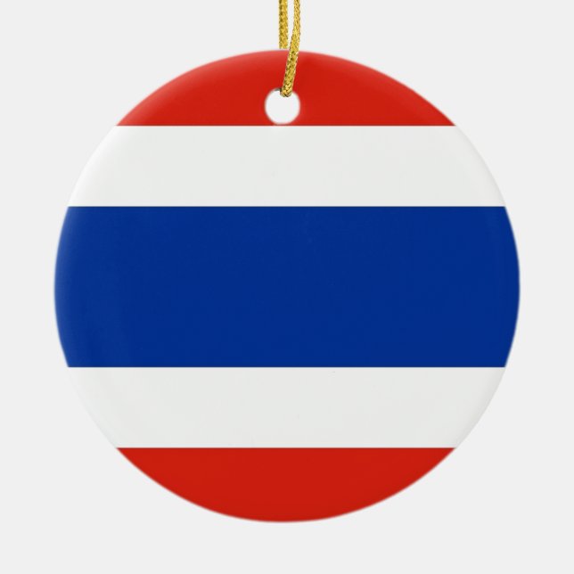 Thailand flagga julgransprydnad keramik (Framsidan)