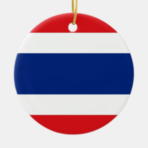 Thailand Flagga Julgransprydnad Keramik