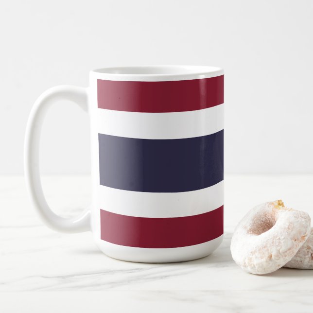 Thailand flagga kaffemugg (Med munk)
