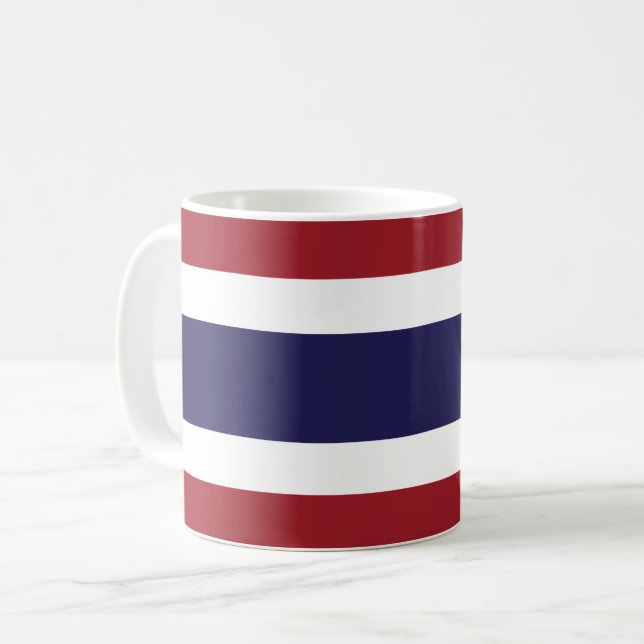 Thailand Flagga Kaffemugg (Framsida vänster)