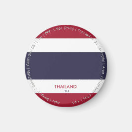 Thailand Flagga Magnet