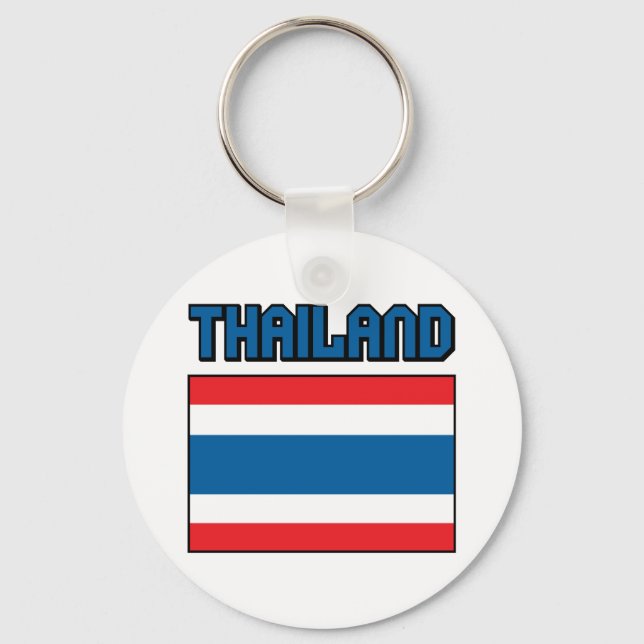 Thailand Flagga Nyckelring (Framsida)