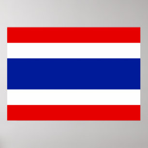 Thailand Flagga Poster