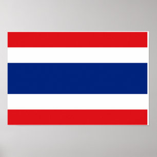 Thailand Flagga Poster