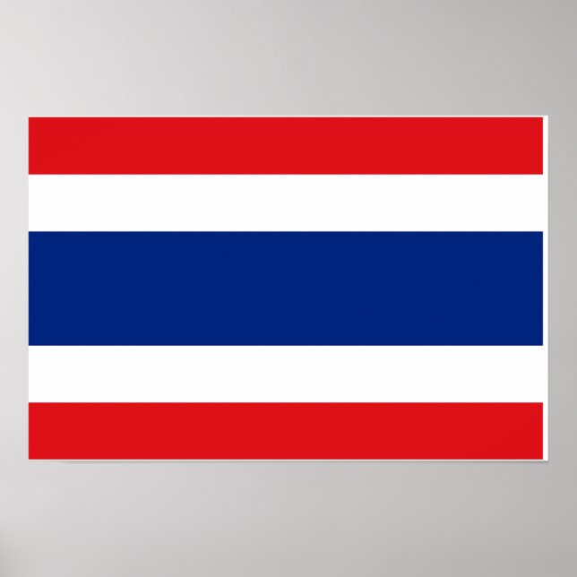 Thailand Flagga Poster (Framsidan)