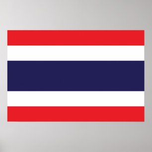 Thailand Flagga Poster