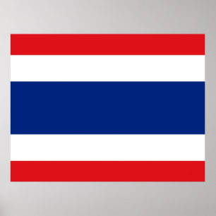 Thailand Flagga Poster