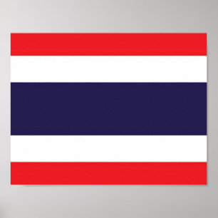 Thailand - Flagga - Poster