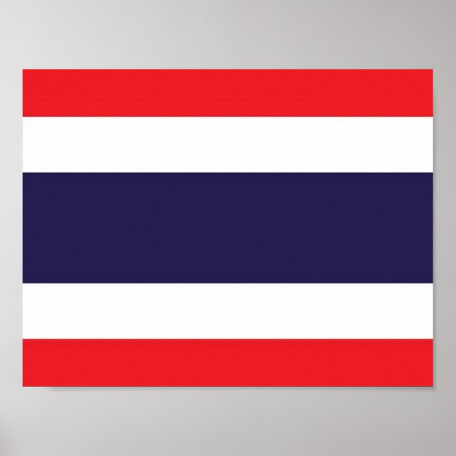 Thailand - Flagga - Poster (Framsidan)