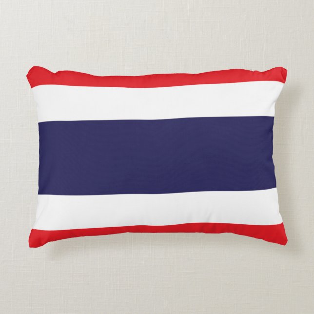 Thailand Flagga Prydnadskudde (Framsidan)