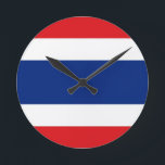 Thailand Flagga Rund Klocka<br><div class="desc">Jag tycker om hur det ser ut,  och jag hoppas att ni också gör det!  Tack för att du stannar!  Du kan anpassa det här för att uppfylla dina behov.  Ha en underbar dag!</div>