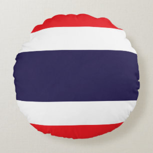 Thailand Flagga Rund Kudde