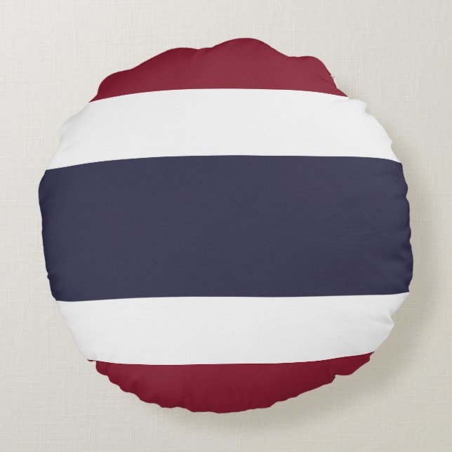 Thailand flagga rund kudde (Baksidan)