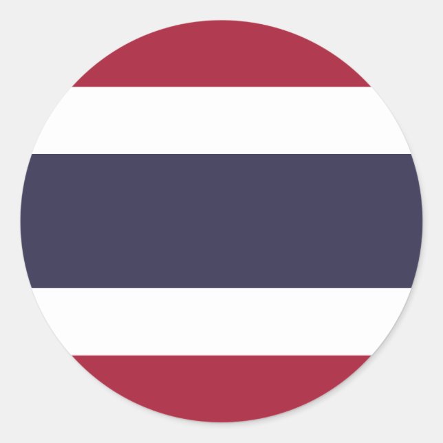 Thailand flagga runt klistermärke (Framsida)