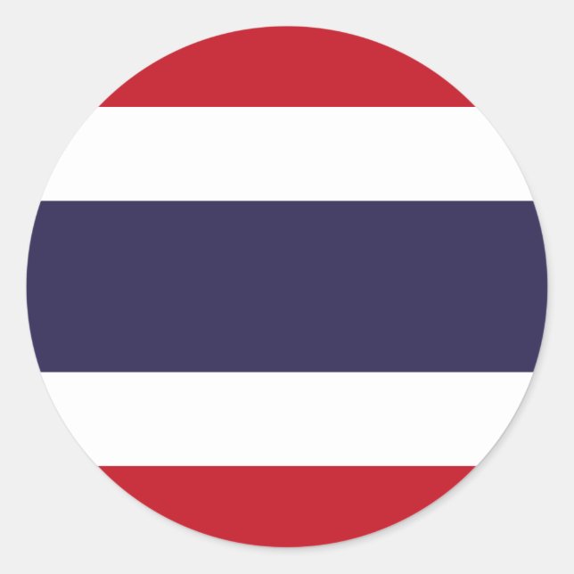 Thailand flagga runt klistermärke (Framsida)