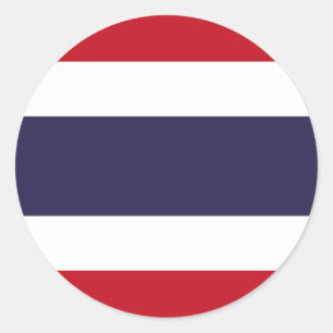 Thailand flagga runt klistermärke
