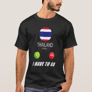 Thailand, Flagga Souvenir Thailand ringer sitt sam T Shirt
