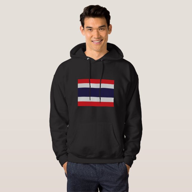 Thailand flagga sweatshirt med luva (Hel framsida)