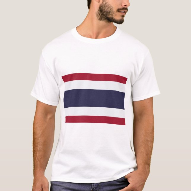 Thailand Flagga T Shirt (Framsida)