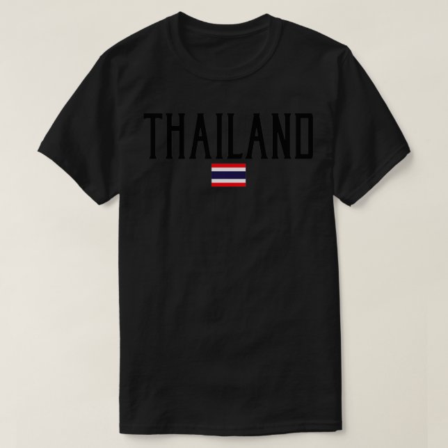 Thailand Flagga Vintage Black Tet Pullover  T Shirt (Design framsida)