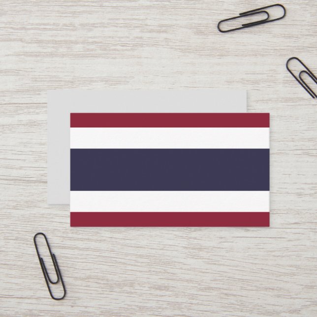Thailand flagga visitkort (Fram/Back In Situ)