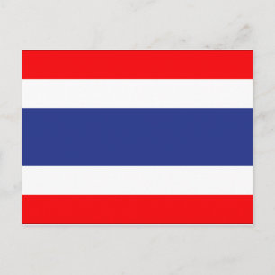 Thailand Flagga Vykort