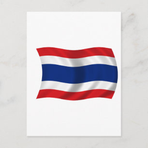 Thailand flagga vykort