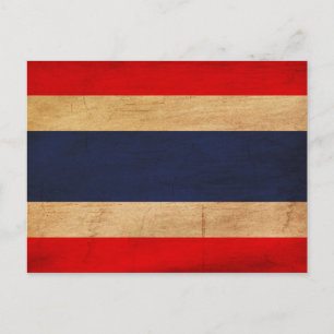 Thailand Flagga Vykort