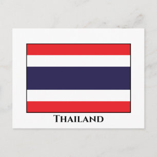 Thailand Flagga Vykort